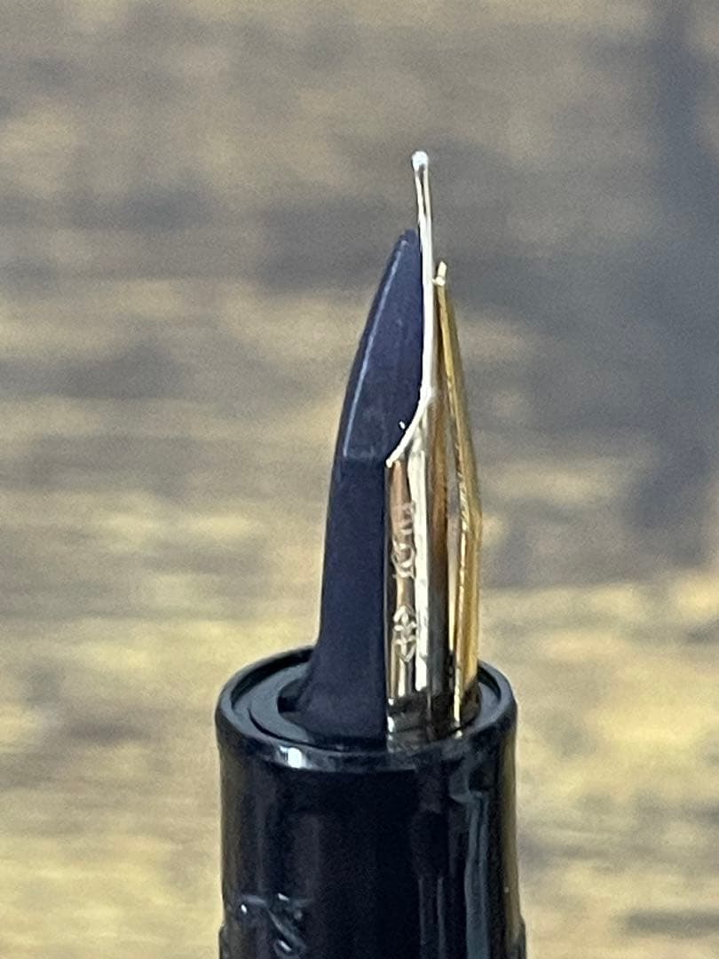 試筆のみ　初代　ジャスタス　14金　ゴールド　万年筆　パイロット　嵌合式　中字