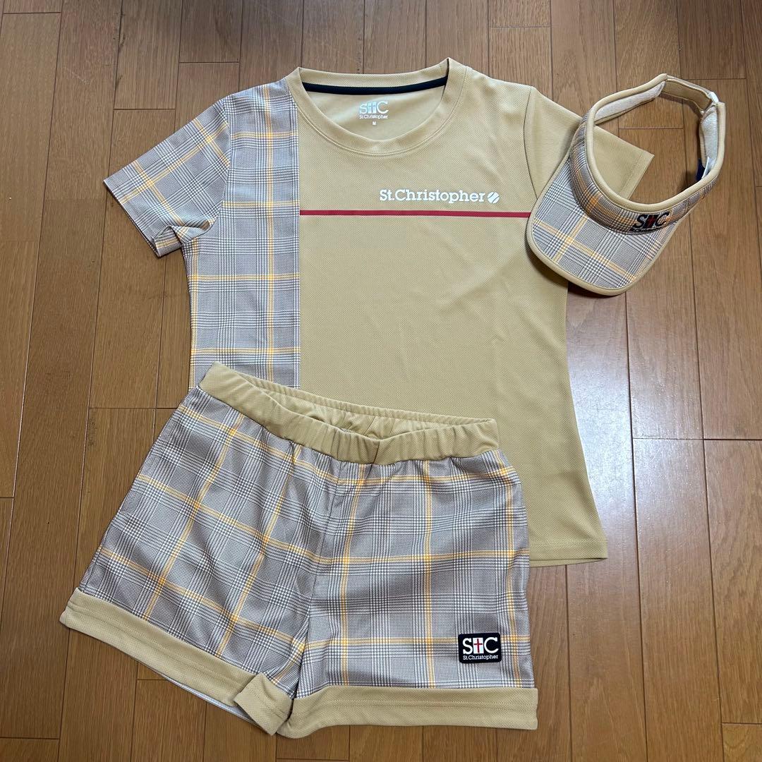 セントクリストファー　テニスウェア上下セット＆バイザー