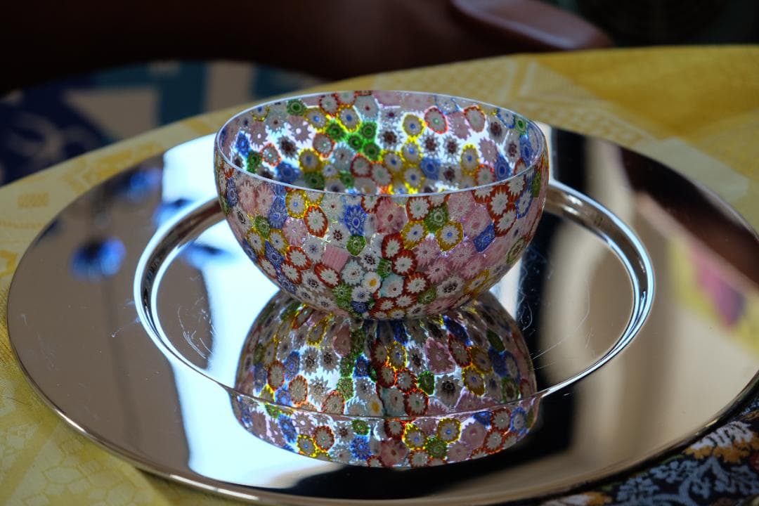 ベネチアンガラス ミルフィオリ 茶碗 舩木倭帆/黒木国昭/藤田喬平/江波冨士子