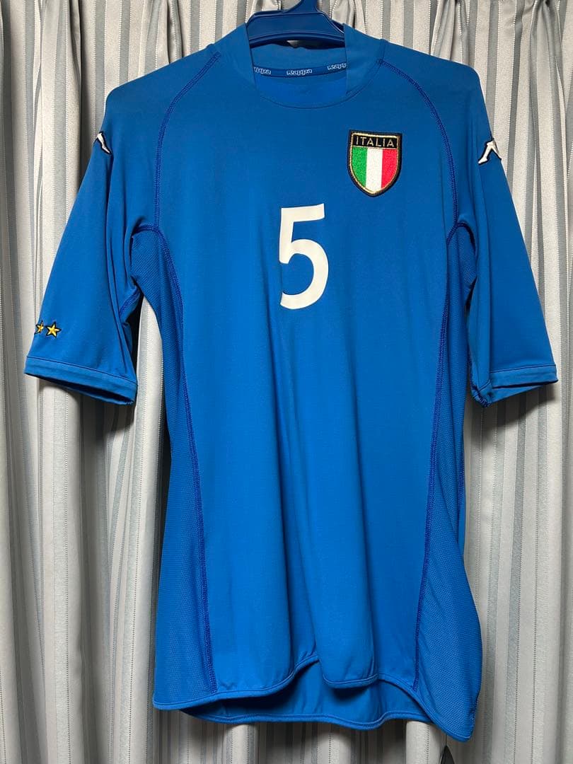 イタリア代表ユニフォーム　ホーム Lサイズ 5カンナバーロ　Kappaタグ付