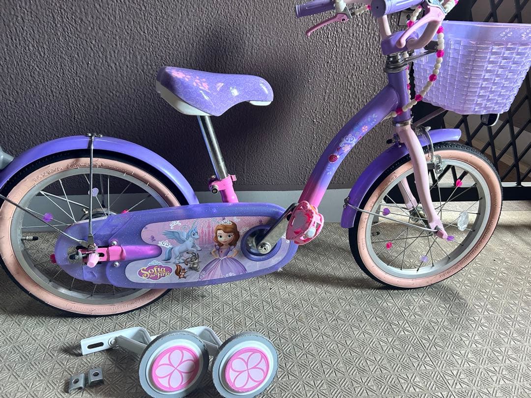 東京引取限定、プリンセスソフィア幼児用自転車 16インチ