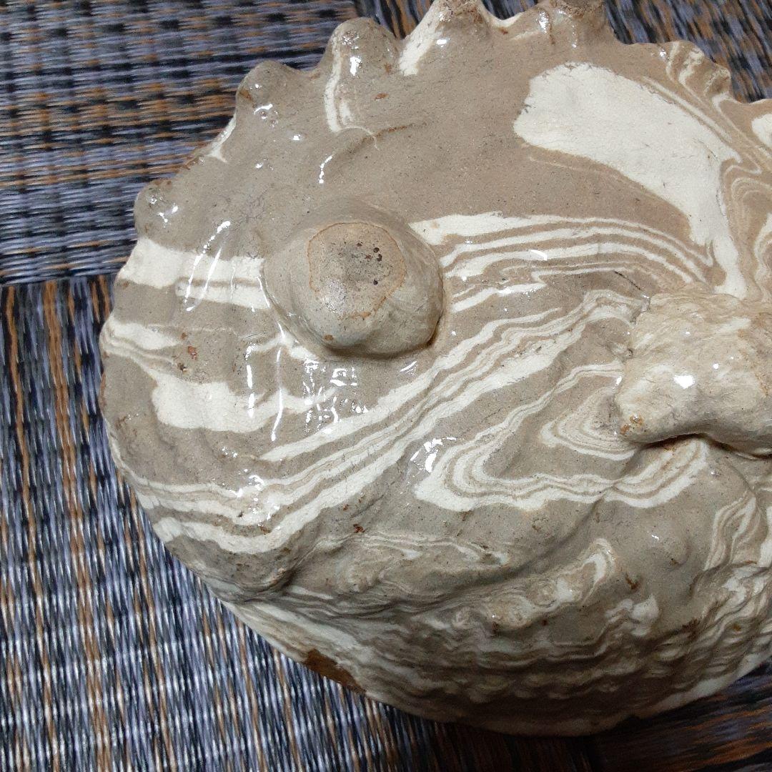 古い伊万里色絵鮑変形皿/金継江戸明治骨壷/手描五十三次囃子大原女/栄螺貝大鉢皿