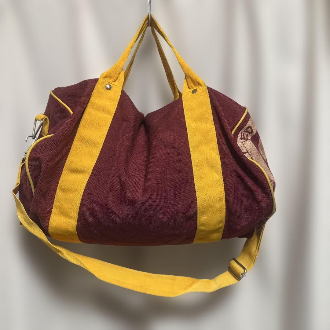 VANS ボストンバッグ　ドラムバック　 バーガンディ/イエロー