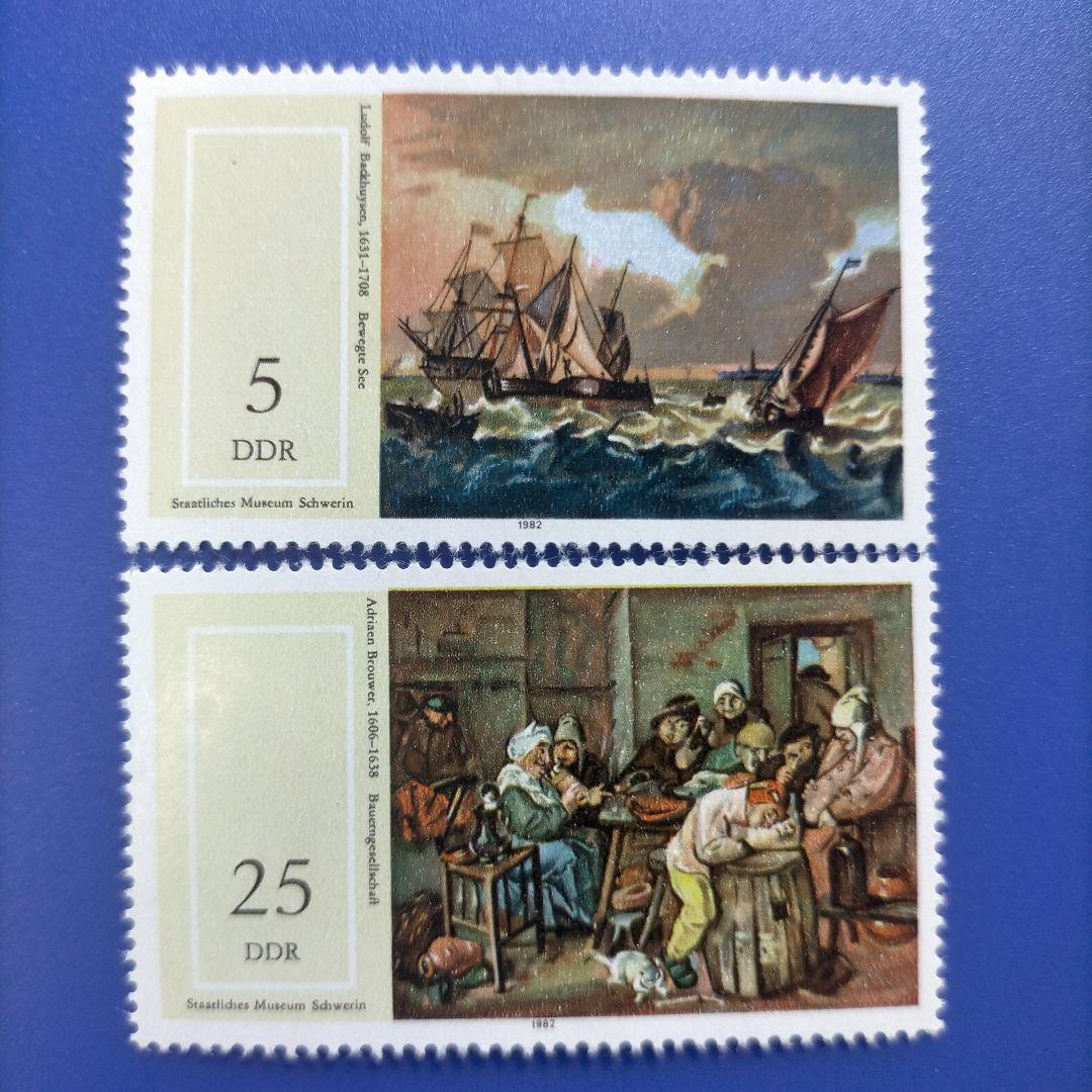 3857 外国切手 ドイツ 1982年 17世紀の絵画 6種完 未使用