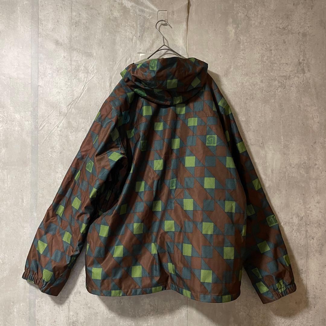 Burtonバートンスキーウェアスノーボードジャケットパーカーフード付き総柄希少