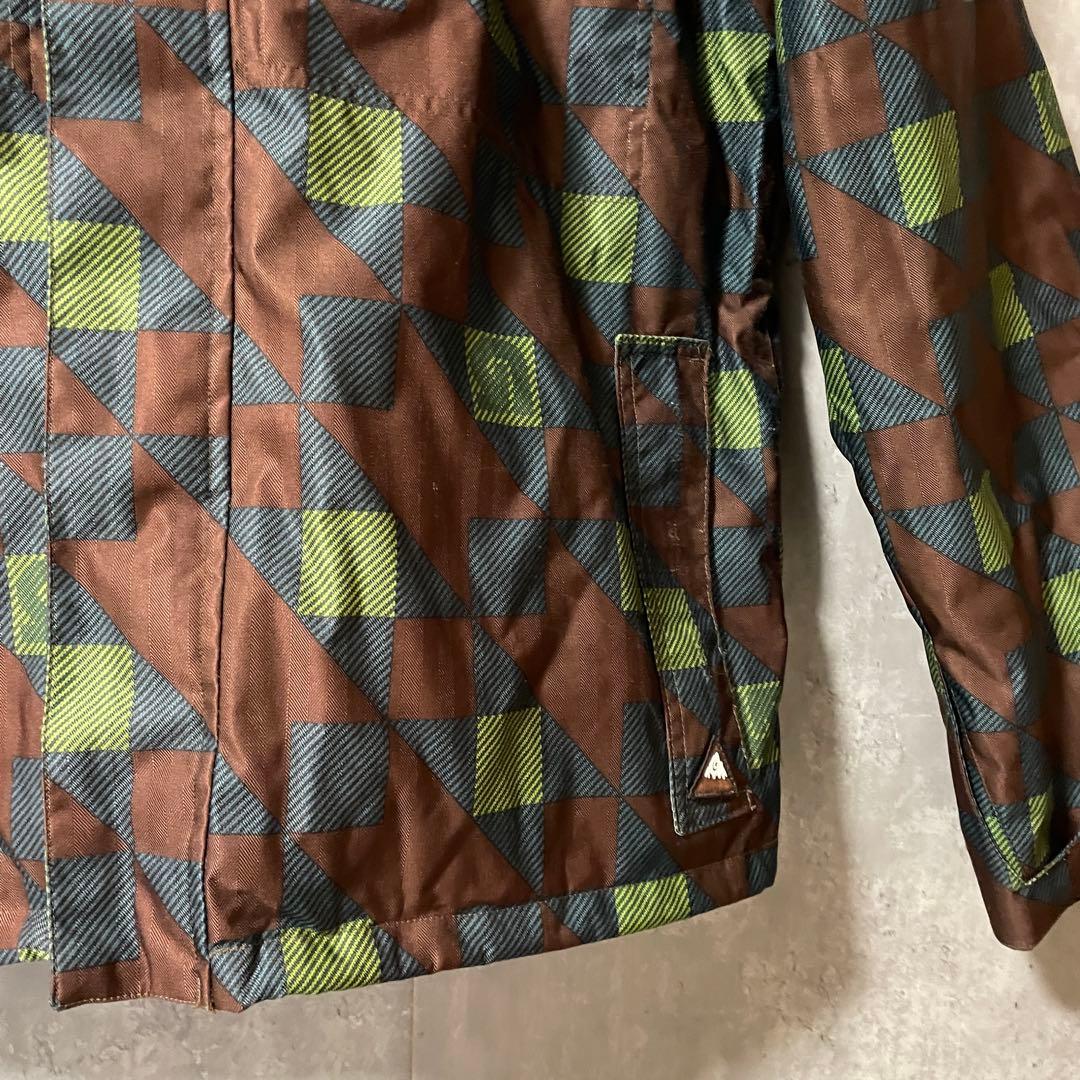 Burtonバートンスキーウェアスノーボードジャケットパーカーフード付き総柄希少