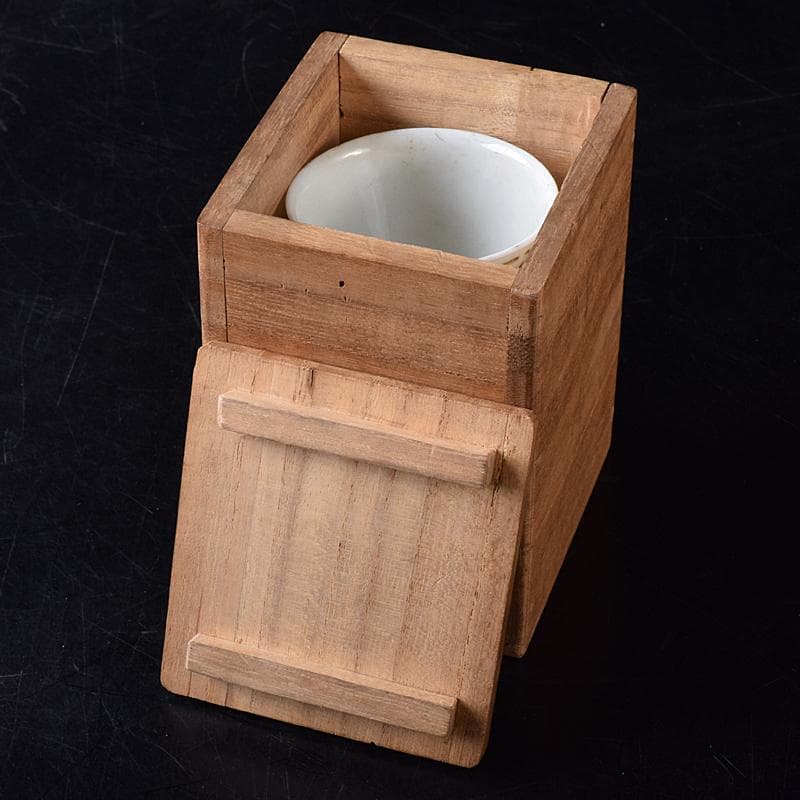 中国　南京赤絵　雲龍文　煎茶碗　五客　時代箱付　D　R8753