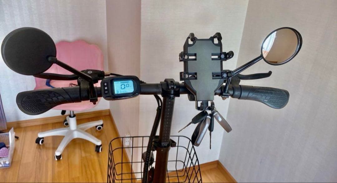 (Sandi)電動アシスト自転車 黄色 小型タイヤ