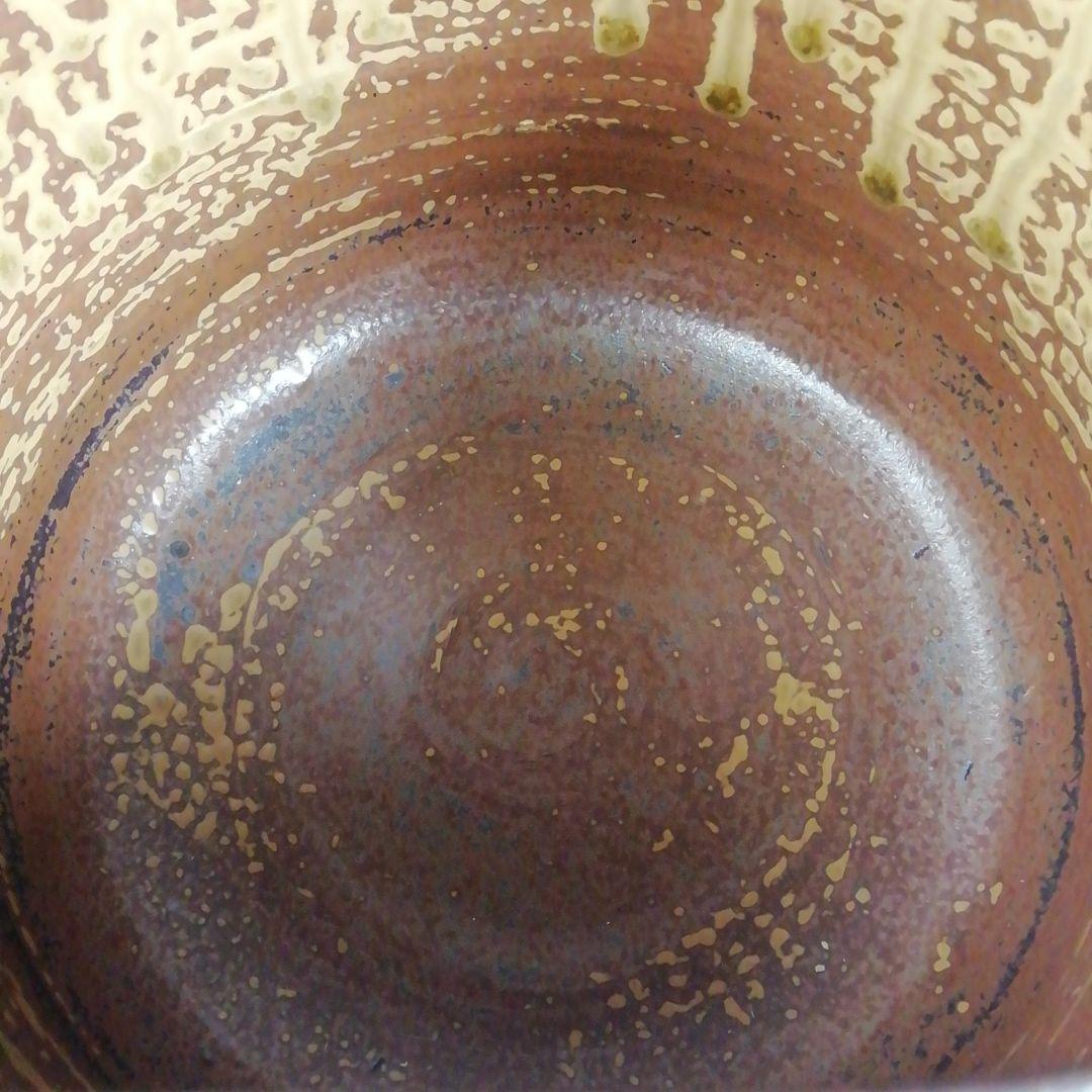 Ｔ８９１　水指　『高取焼』『掛分管耳　水指』『亀井楽山 造』　共箱　茶道具