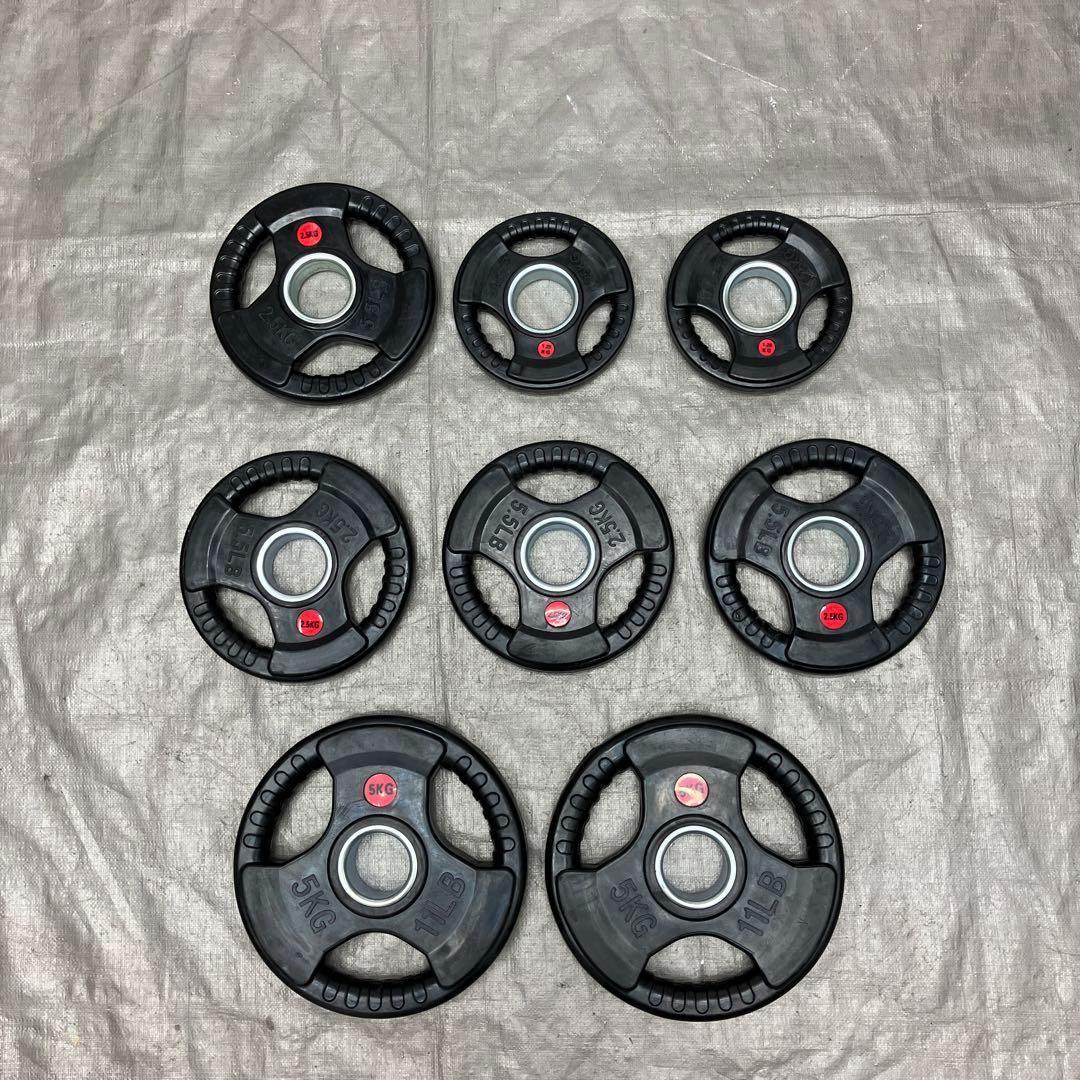 ★全国送料無料 バーベルプレート 22.5kg セット 合計8枚 50mm用