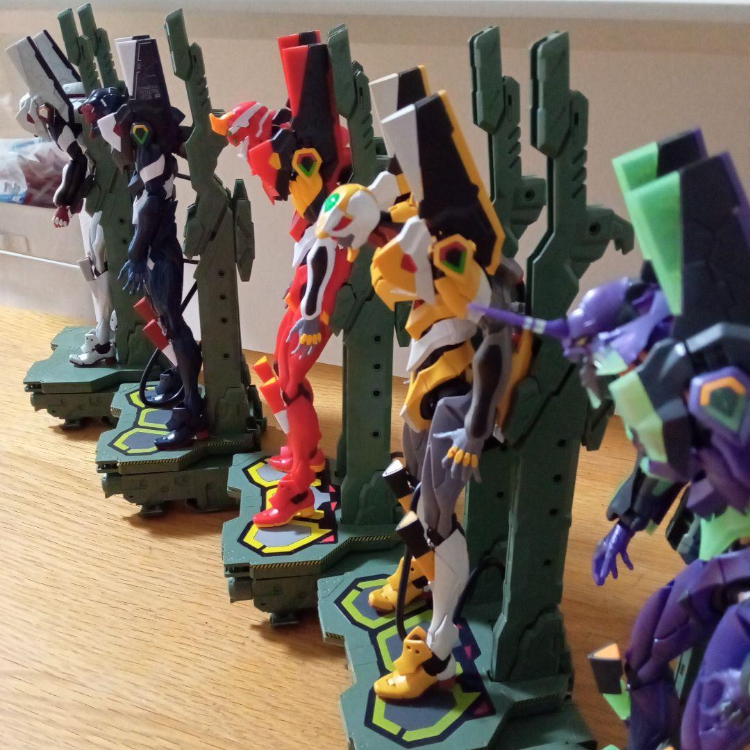 RG■エヴァンゲリオン プラモデル 5体セット■零 初号機〜4号機■輸送台付