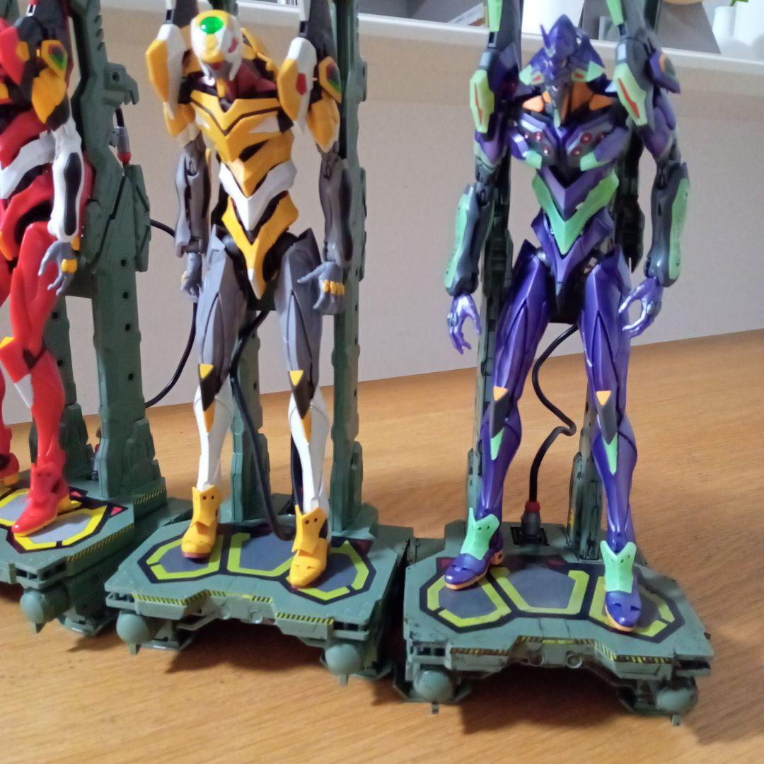 RG■エヴァンゲリオン プラモデル 5体セット■零 初号機〜4号機■輸送台付