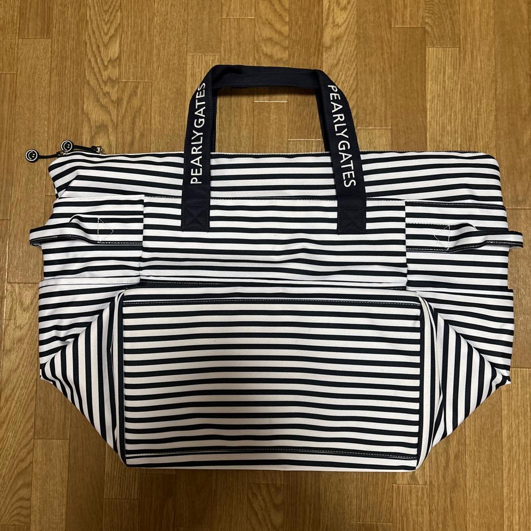 PEARLY GATES ストライプ 大容量トートバッグ