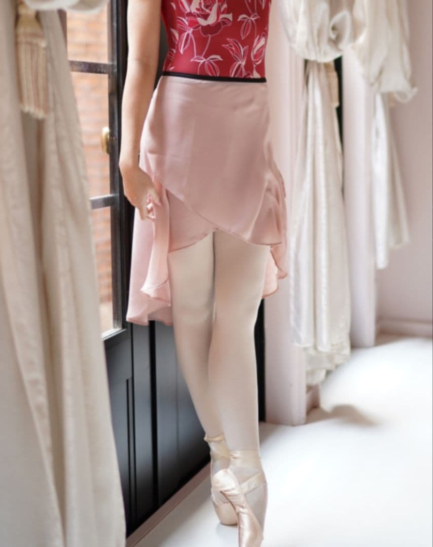 新品stina ribbon wrap skirt ダスティピンク　スティナ