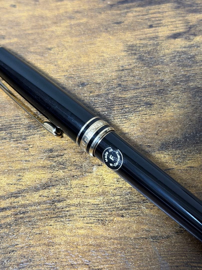 筆記確認&洗浄済　西ドイツ製　モンブラン　14k 万年筆　中細字