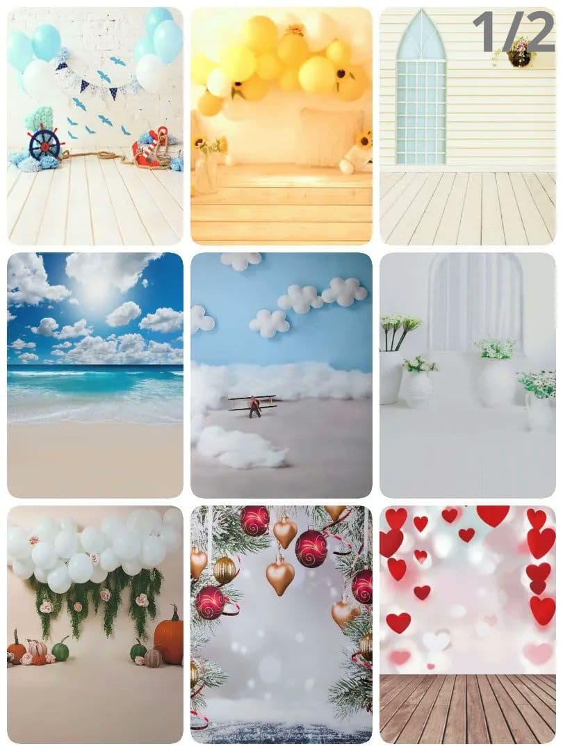 背景布×11枚+2　ペット撮影用フォトブース　トリミングチョーカー販売中