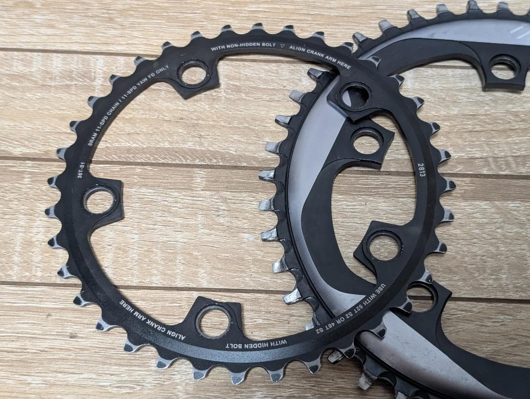 SRAM RED クランク 172.5㎜ BB2種 チェーンリング5枚