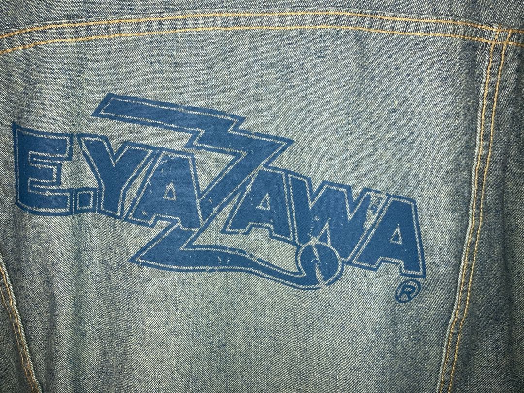 矢沢永吉 デニムジャケット GジャンE.YAZAWA ダメージ ヴィンテージ風