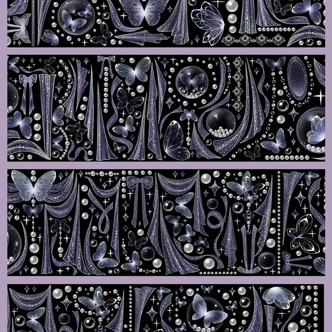 【3巻セット】カーテン リボン シャボン玉 蝶 背景に OKMT 新七天