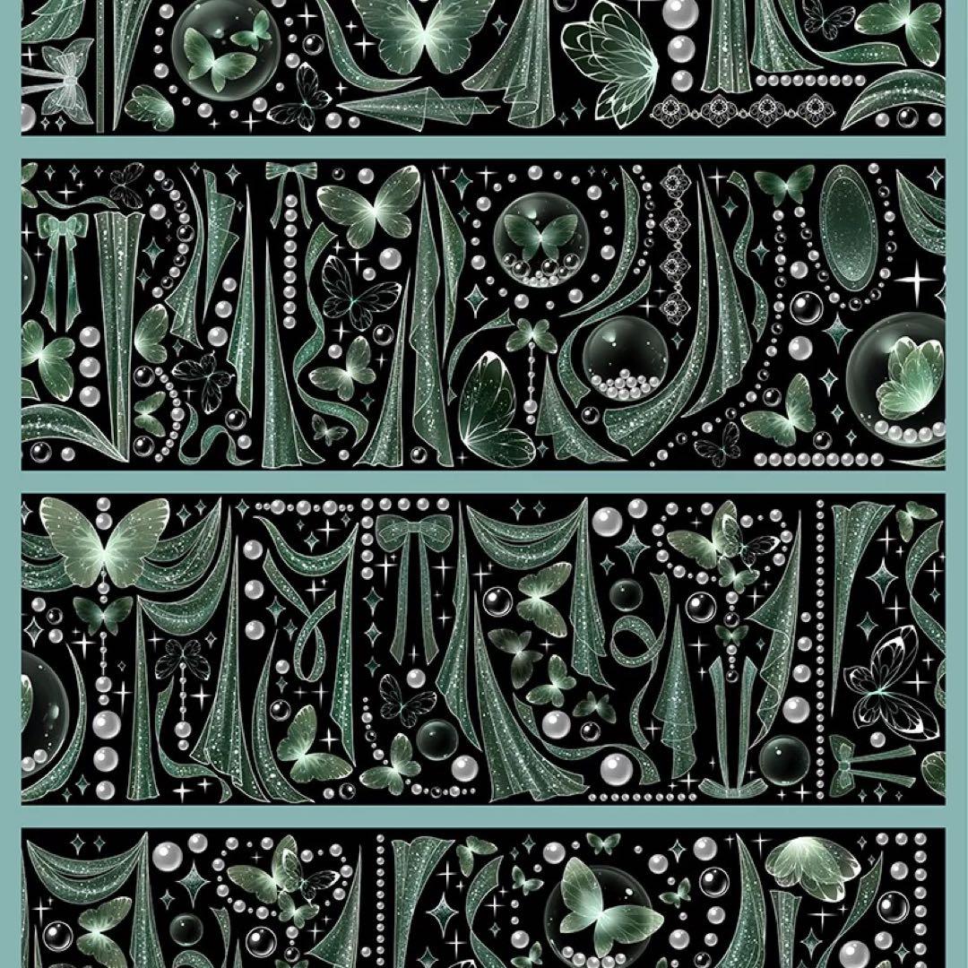 【3巻セット】カーテン リボン シャボン玉 蝶 背景に OKMT 新七天