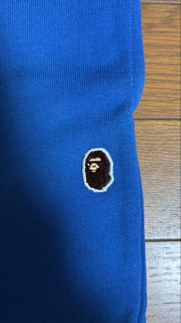 アベイシングエイプ　A BATHING APE スウェットハーフパンツ　ブルー