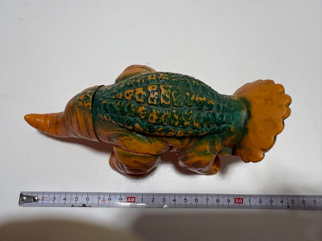 当時物 レトロ　マルサン 恐竜100万年 トリケラトプス ソフビ ※難有り