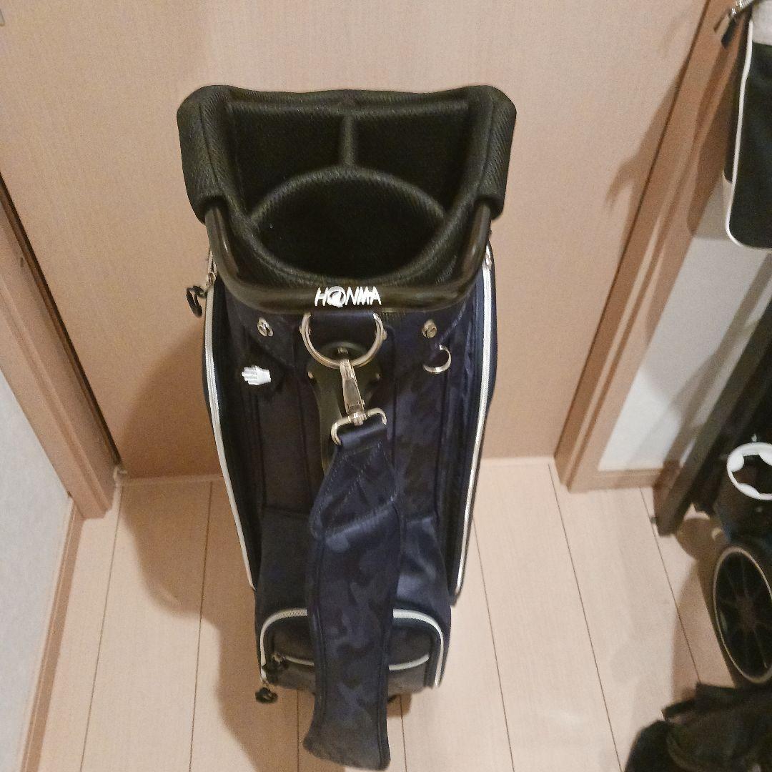 ホンマゴルフ迷彩柄ネイビーキャディバッグ