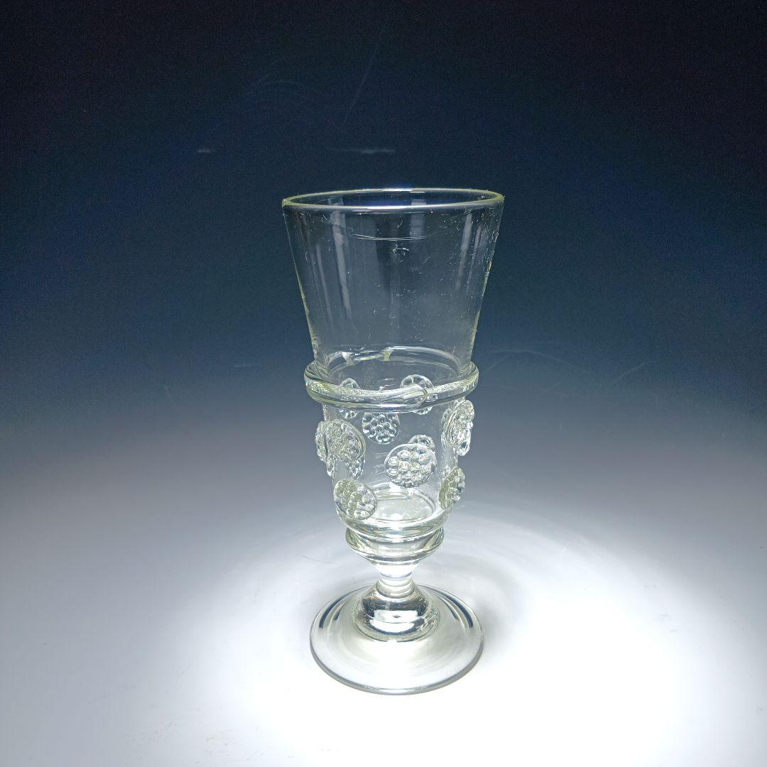 ガラス作家　舩木倭帆　プラントゴブレットイチゴ紋　shizuサイン有