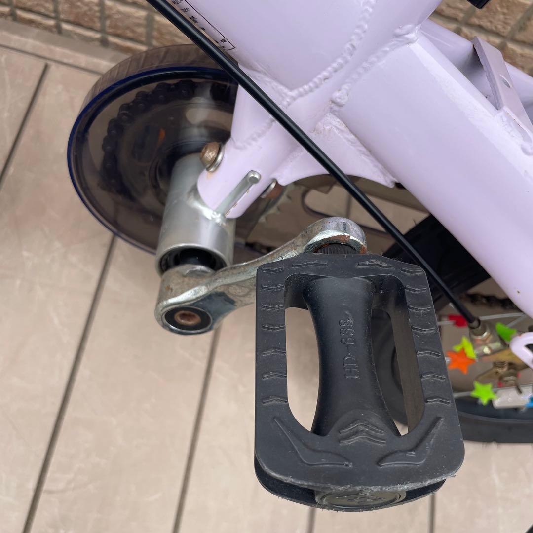 へんしんバイク 14インチ スタンド付属　紫　パープル