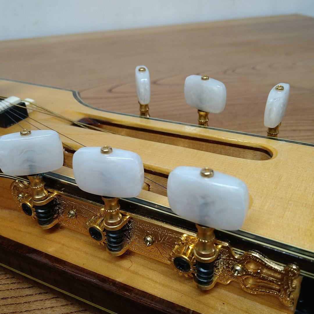 A490 菊八重 大正琴F28JSハードケースショルダーケース栞ピック笛弦美品