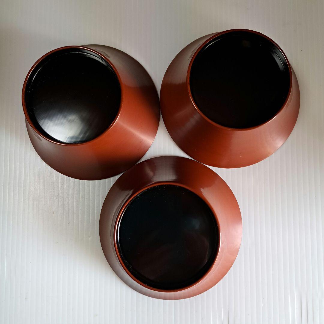 Yumi tan様 惣錆地　朱泥二度塗　蓋付き椀10客 木箱　和紙袋付