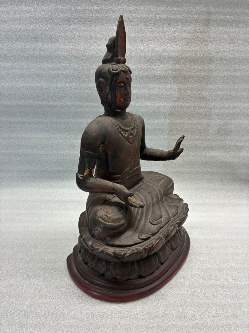 仏像　木彫り　時代物　高さ約41㎝