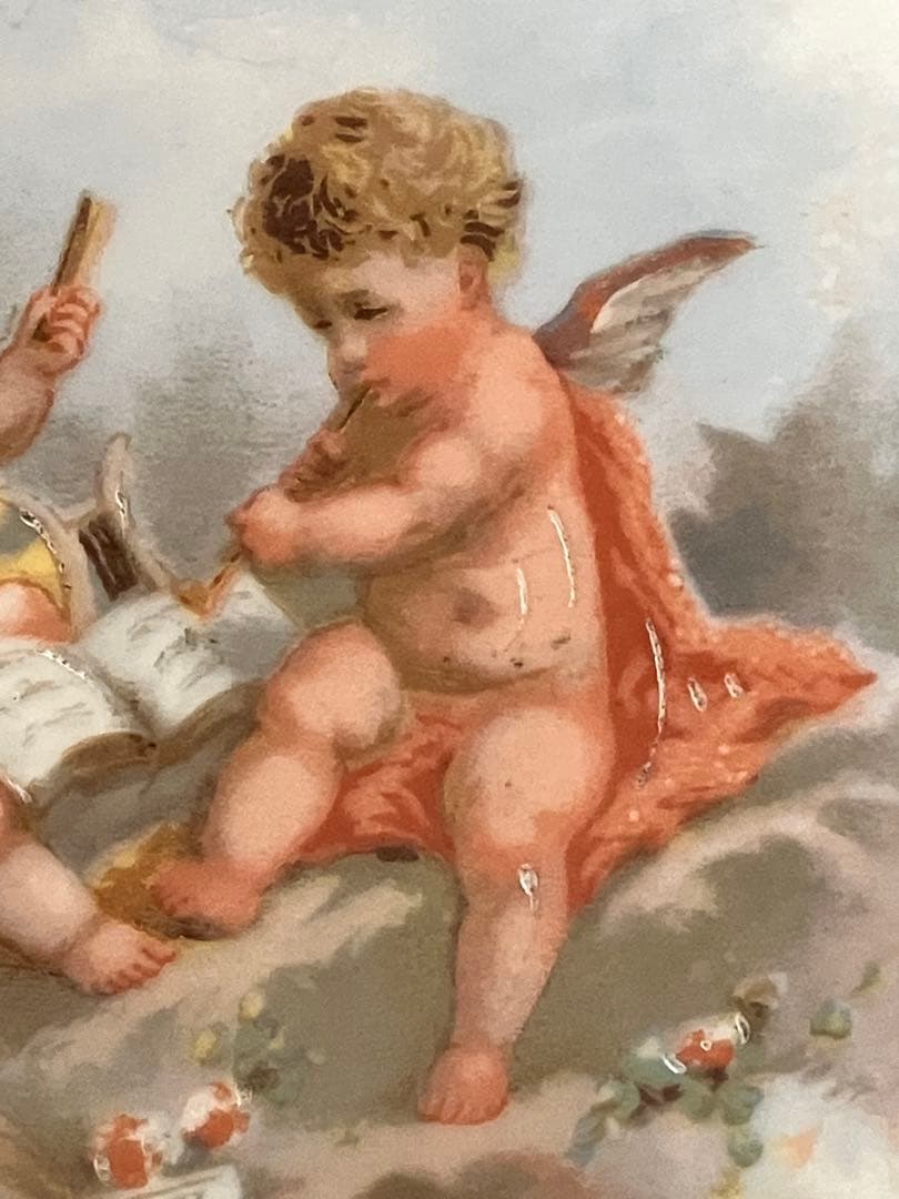 フランスアンティーク　リモージュ　天使のプレート