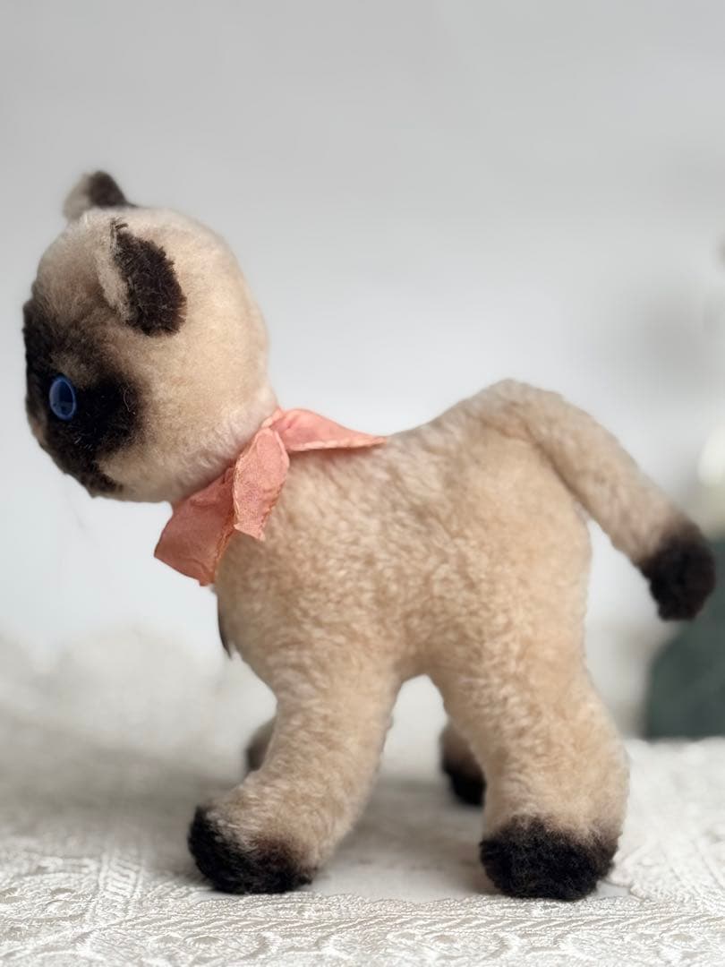 シュタイフ★Cat Aram★1971年製 ネコのアラム/ドラロン製のシャム猫