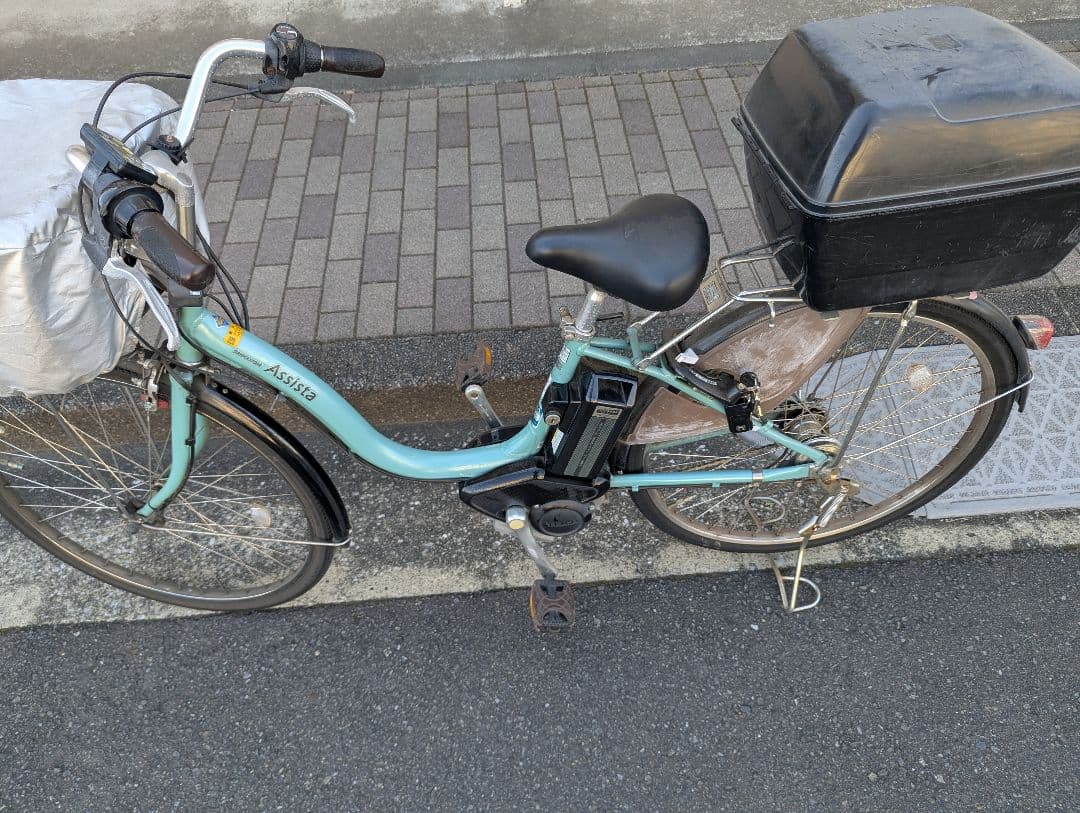 電動自転車 ミントグリーン、訳ありです。