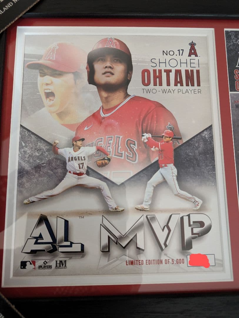 エンゼルス 大谷翔平選手 2023 AL MVP受賞記念ダブルフォトミント