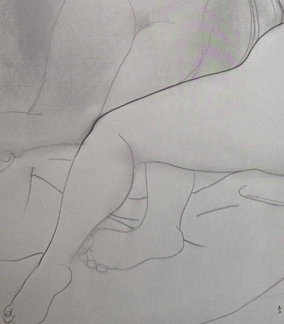 古沢岩美、「鏡」、厳選、希少画集・額装画、限定800部、新品高級額 額装付