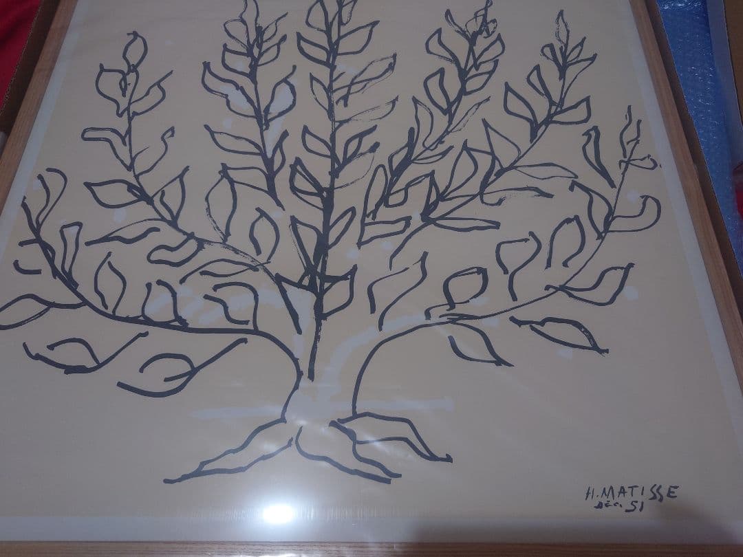 無印良品　［ＩＤＥＥ］アンリ・マティス　「低木」ナチュラルフレーム