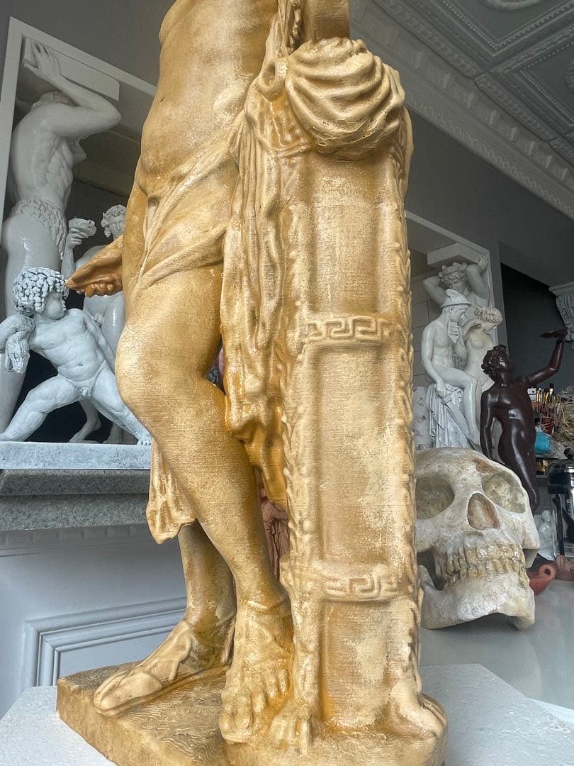 アポロン-光（太陽)高さ60cm,音楽 詩の古代ギリシャ神像 彫刻 彫像