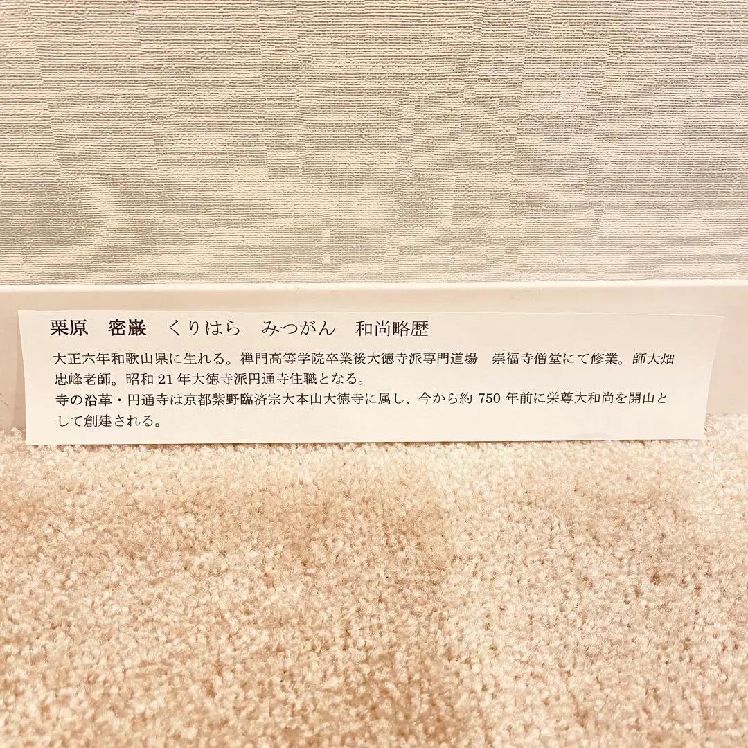 3006 栗原密巖 「白雲盡處見青山」 共箱 肉筆 大徳寺 禅語