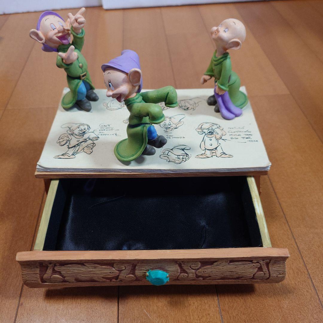 【美品】　ディズニー白雪姫の小人のフィギュア付きボックス