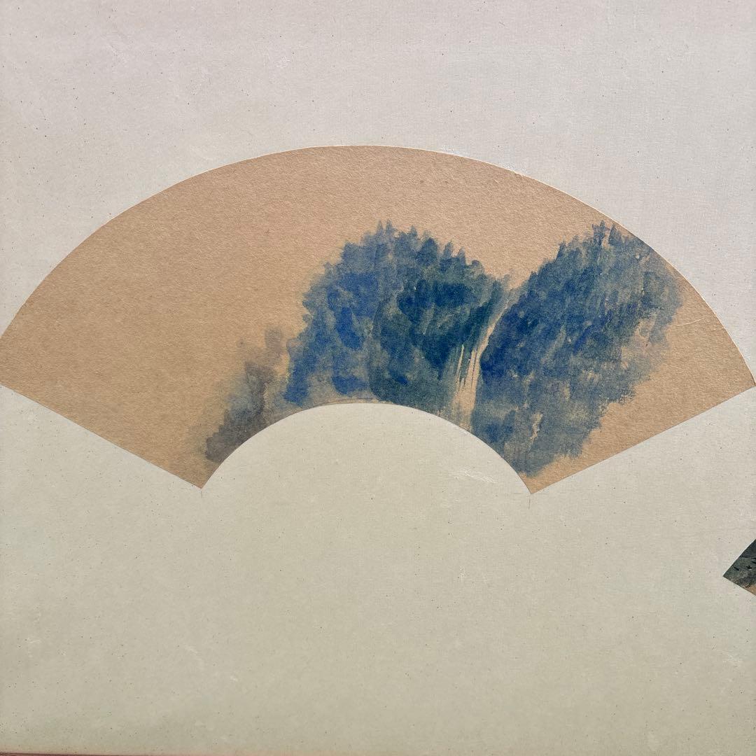 和風アート 扇形の絵画 4点セット