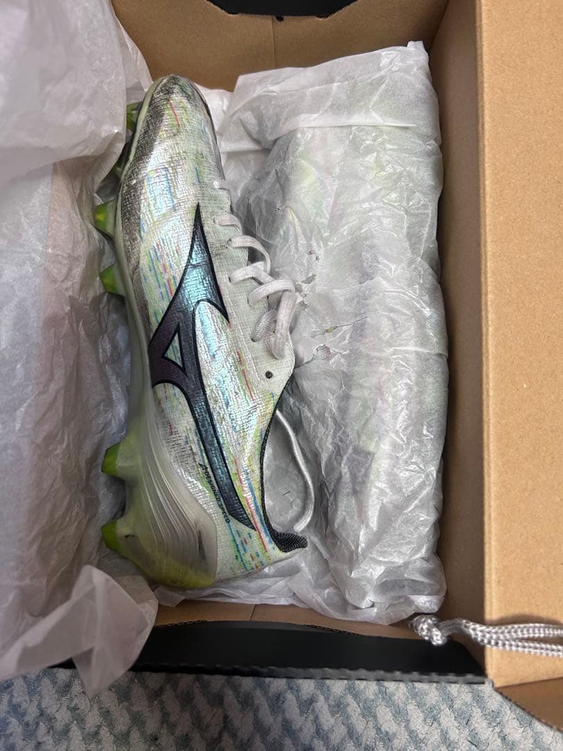 Mizuno サッカーシューズ ホワイト/グリーン Made in Japan