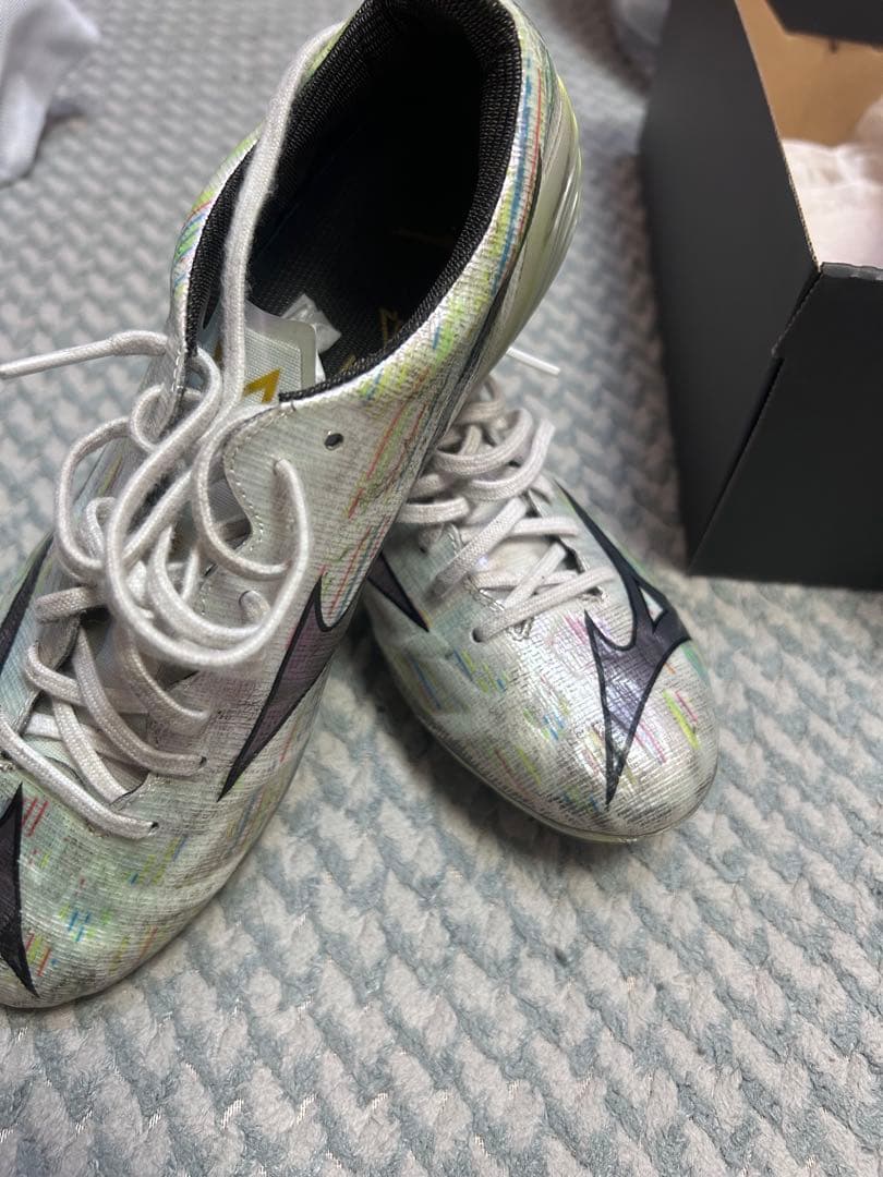 Mizuno サッカーシューズ ホワイト/グリーン Made in Japan