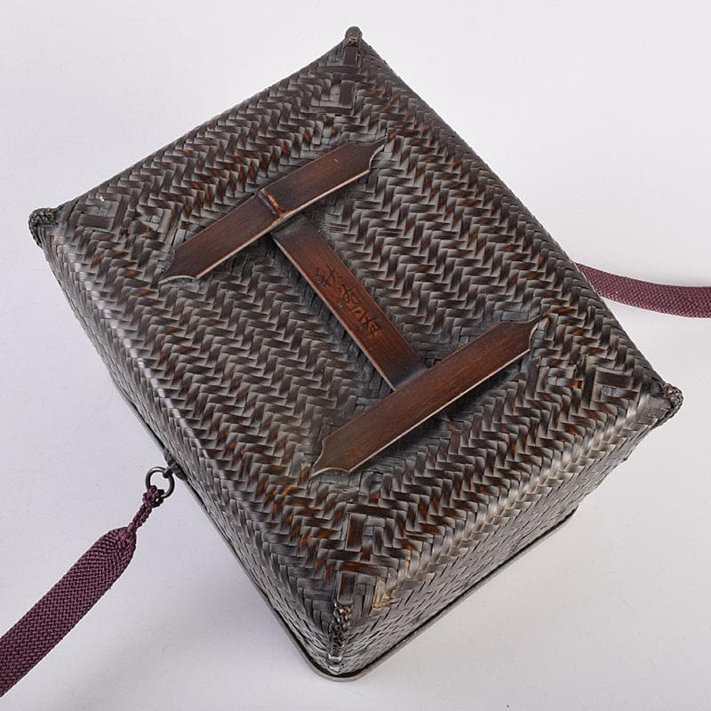 秋峰斉作　御所篭　茶籠　高取八仙作　茶碗など　十一点一式　共箱　G　R8976