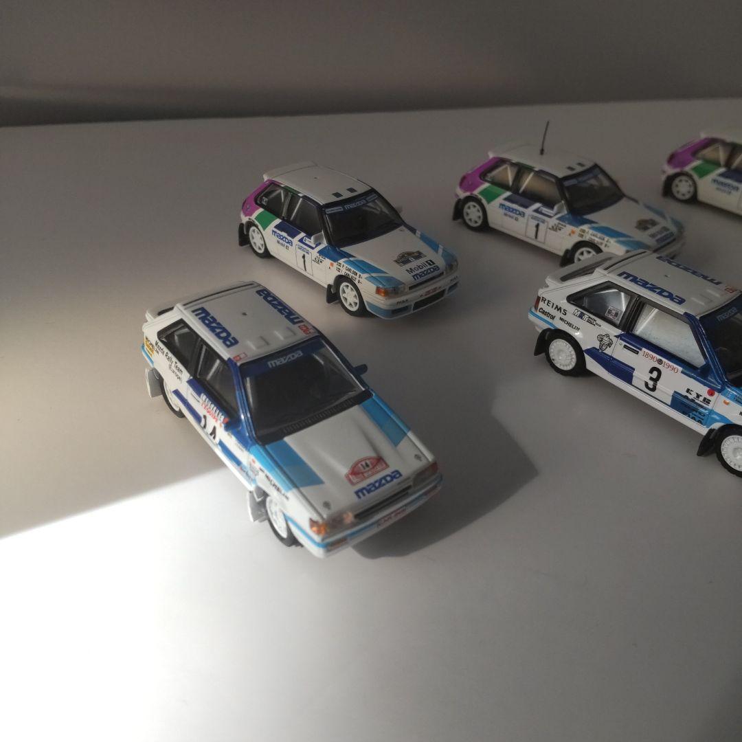 マツダ　323　4WD、GT-X　ラリーカーコレクション　7台セット