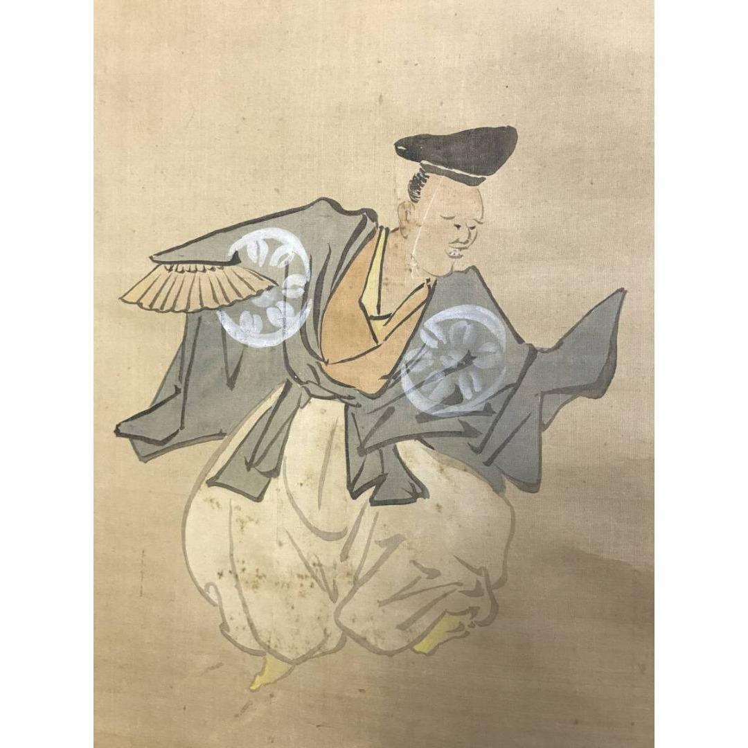 模写/英一蝶/鏡餅/才造/万蔵/三幅対/人物図/祝掛軸/掛軸☆宝船☆AK-636