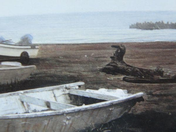 大畑稔浩【陸に上がった舟】希少画集画、状態良好、新品高級額装付