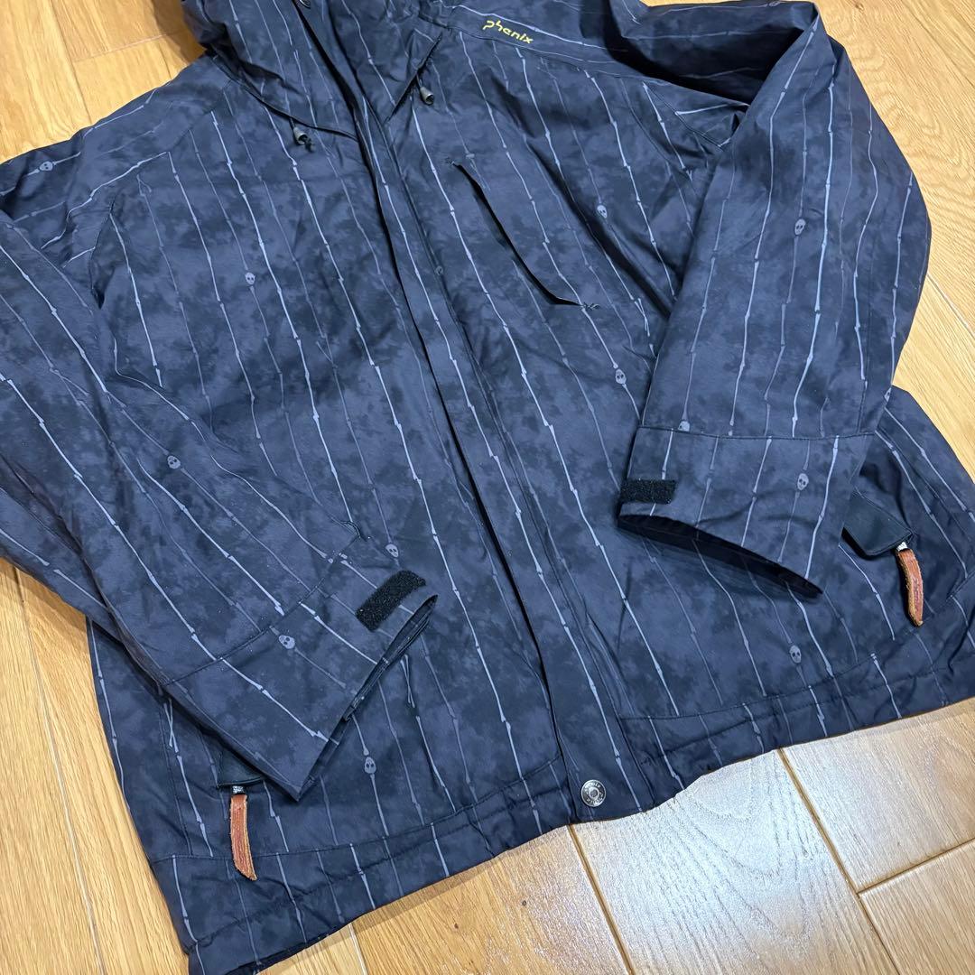 【セットアップ】phenix スキーウェア 上下セット メンズ　L ドクロ　黒