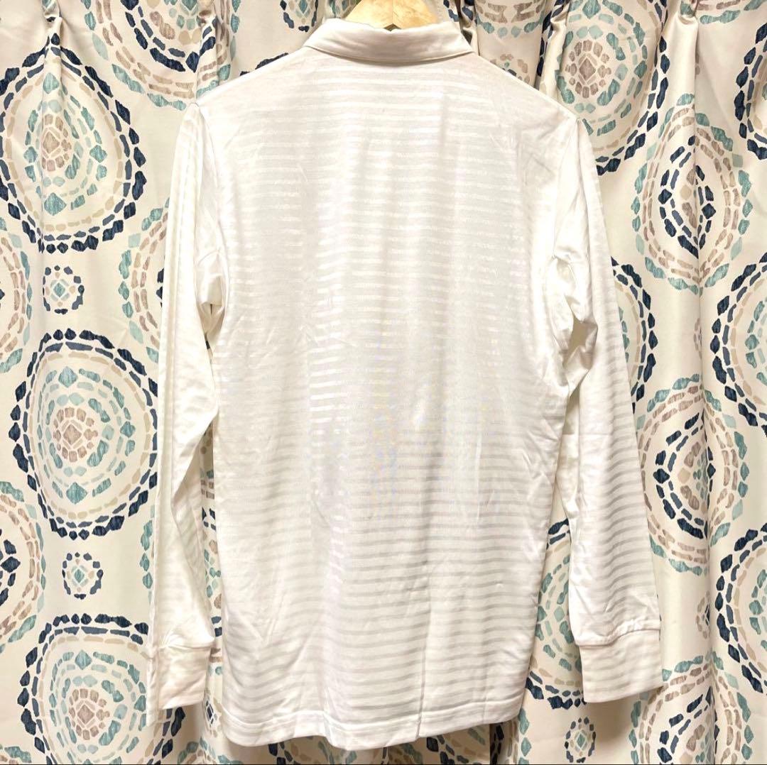 新品　カルバンクライン　ゴルフ　ゴルフウェア　日本製　長袖ポロシャツ　ホワイト